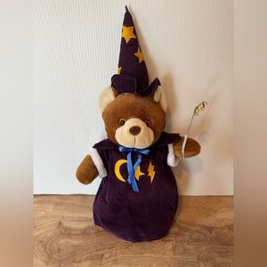 Wizard Teddy Bear Plush Stuffed Animal Plush Vintage 19" w/ hat King Plush Magic